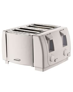 Brentwood 4 Slice Cool Touch Toaster in White